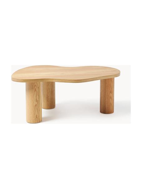 Couchtisch Didi aus Eichenholz in organischer Form, Massives Eichenholz, geölt

Dieses Produkt wird aus nachhaltig gewonnenem, FSC®-zertifiziertem Holz gefertigt., Eichenholz, geölt, B 90 x T 51 cm