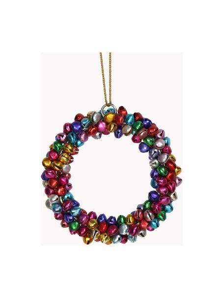 Ozdoba na vianočný stromček so zvončekom Wreath, Potiahnutý kov, Viac farieb, Ø 9 cm