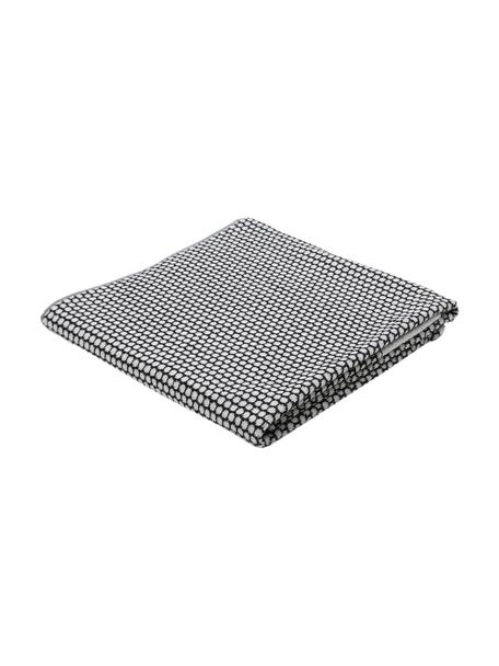 Toalla punteada Grid, diferentes tamaños, Negro, blanco crudo, Toalla ducha, An 70 x L 140 cm