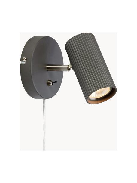 Verstellbarer Wand- und Deckenstrahler Costilla, Lampenschirm: Metall, beschichtet, Anthrazit, T 12 x H 14 cm