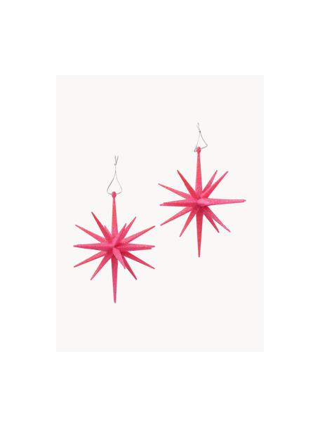 Kerstboomhangers Tove, 2 stuks, Kunststof, Roze, Ø 15 x H 15 cm