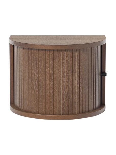 Nástěnný noční stolek s žebrováním Front, Vzhled ořechového dřeva, Š 40 cm, V 30 cm