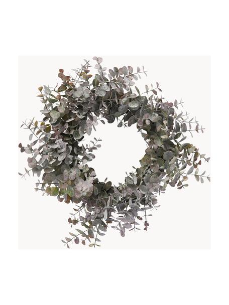 Ghirlanda di eucalipto artificiale Eurelia, Plastica, Verde polvere, Ø 28 x Alt. 8 cm