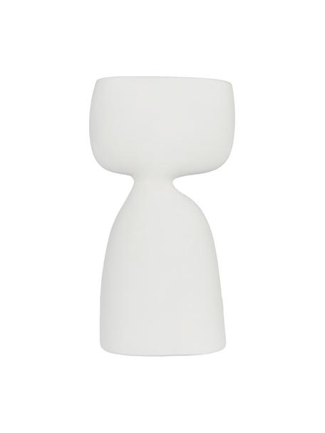 Handgefertigte Deko-Vase Siv, Terrakotta, Weiß, B 15 x H 30 cm