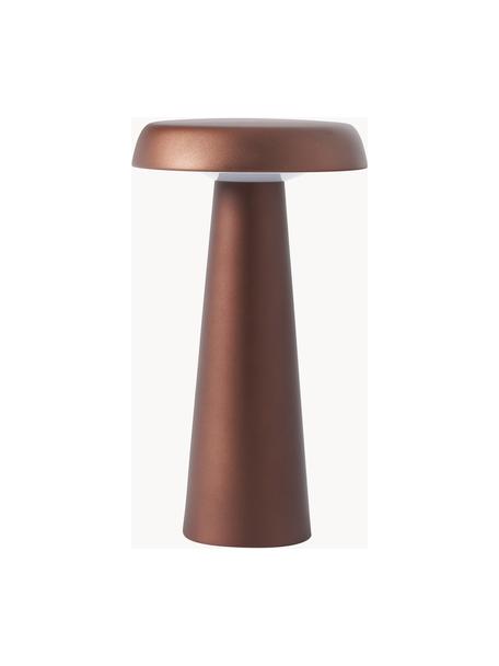 Lámpara de mesa para exterior LED Arcello, Metal anodizado, Marrón rojizo, Ø 14 x Al 25 cm