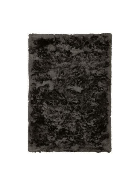 Lesklý koberec s vysokým vlasom Jimmy, Antracitová, Š 80 x D 150 cm (veľkosť XS)