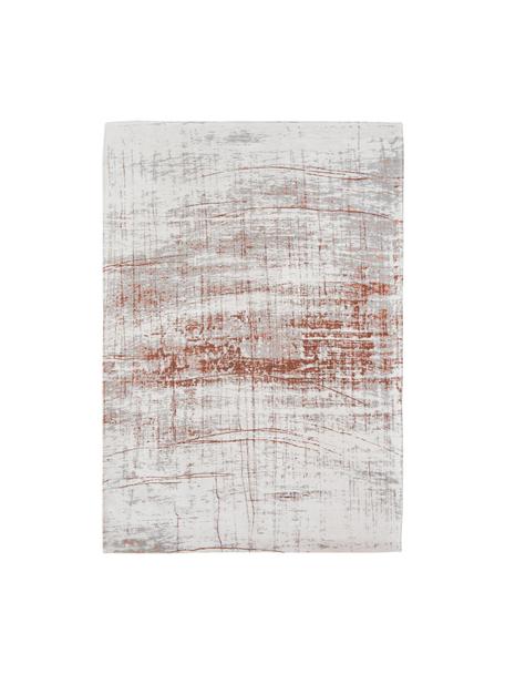 Tappeto di design a pelo corto Griff, Retro: misto cotone, rivestito i, Marrone scuro, grigio, Larg. 140 x Lung. 200 cm (taglia S)