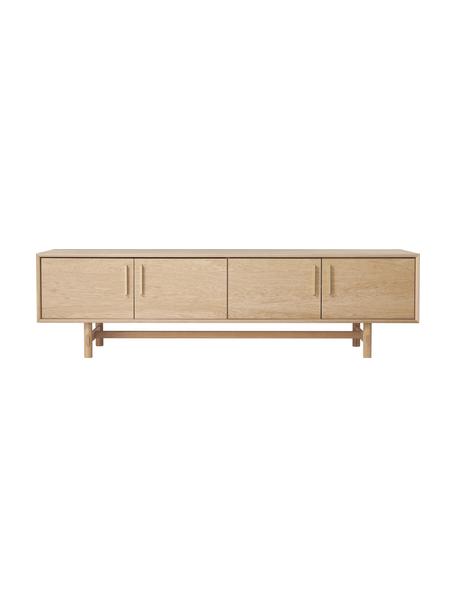Meuble bas en bois de chêne avec portes Diana, Bois, larg. 180 x haut. 50 cm