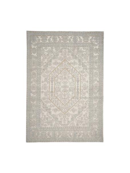 Ręcznie tkany dywan szenilowy w stylu vintage Magalie, 95% bawełna-szenil, 5% poliester, Beżowy i odcienie szarego, S 120 x D 180 cm (Rozmiar S)