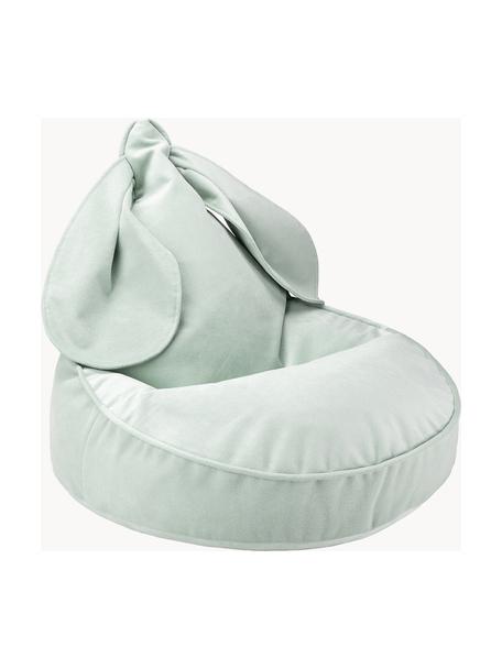 Pouf in velluto Bunny, Rivestimento: velluto (100% poliestere), Velluto verde menta, Ø 60 x Alt. 75 cm