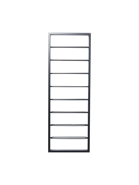 Portabottiglie pensile per 8 bottiglie Bistro, Acciaio verniciato a polvere, Nero, Larg. 42 x Alt. 120 cm
