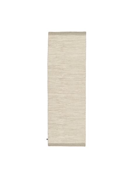 Passatoia in lana maculata Asko, Retro: cotone Nel caso delle pas, Beige, Larg. 80 x Lung. 250 cm