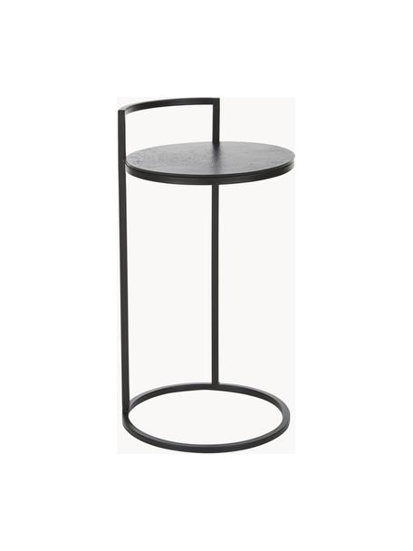 Okrągły stolik pomocniczy z metalu Circle, Blat: metal powlekany, Stelaż: metal malowany proszkowo, Czarny, Ø 36 x W 66 cm