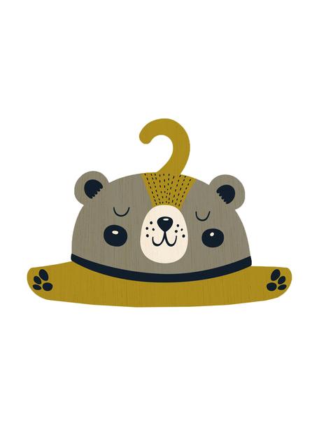 Wieszak na ubrania Bear, Sklejka powlekana, Wielobarwny, S 30 x W 30 cm