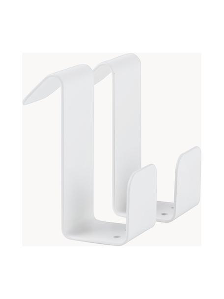 Gancio in acciaio Flex 2 pz, Acciaio rivestito, Bianco, Larg. 5 x Alt. 6 cm