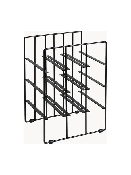 Weinregal Pilare für 9 Flaschen, Metall, pulverbeschichtet, Schwarz, B 28 x H 38 cm
