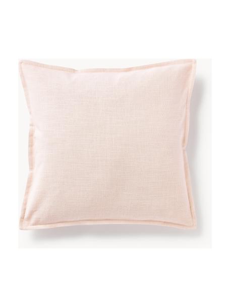 Housse de coussin 50x50 en coton Vicky, 100% coton, Rose pâle, larg. 60 x long. 60 cm