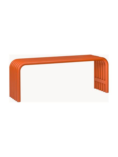 Sitzbank Nokk aus Metall, Stahl, pulverbeschichtet, Orange, B 114 x T 32 cm