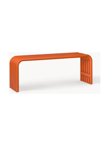 Kovová lavička Nokk, Ocel s práškovým nástřikem, Oranžová, Š 114 cm, H 32 cm
