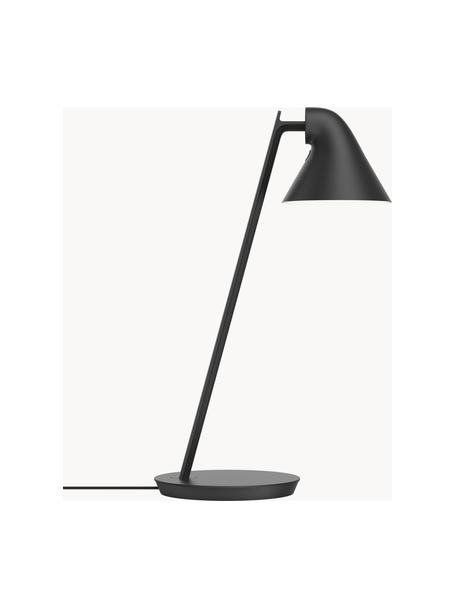 Dimmbare LED-Schreibtischlampe NJP, Lampenschirm: Aluminium, beschichtet, Lampenfuß: Stahl, beschichtet, Schwarz, Ø 16 x H 42 cm