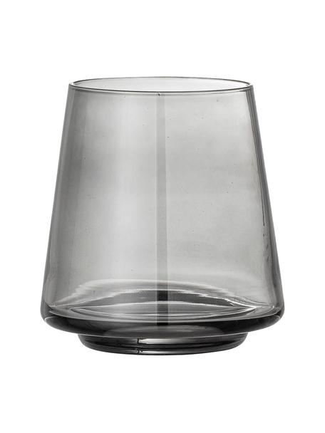 Waterglazen Yvette in grijs, 4 stuks, Glas, Grijs, Ø 10 x H 10 cm, 330 ml