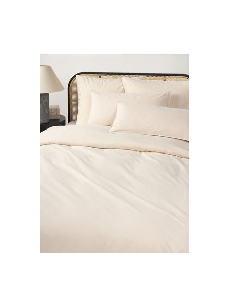 Poszwa na kołdrę z bawełny Darlyn, Beżowy, S 155 x D 220 cm