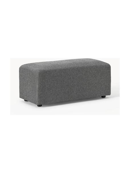 Hocker Melva, Bezug: 100 % Polyester Der strap, Gestell: Massives Kiefern- und Fic, Füße: Kunststoff, Webstoff Dunkelgrau, B 99 x T 42 cm