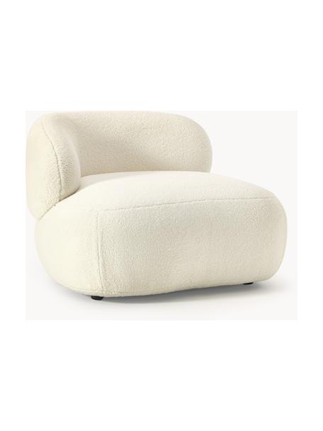 Poltroncina in teddy Alba, Rivestimento: teddy (100% poliestere) I, Struttura: legno di abete massiccio,, Piedini: plastica Il materiale uti, Teddy bianco latte, Larg. 102 x Prof. 89 cm, schienale a sinistra