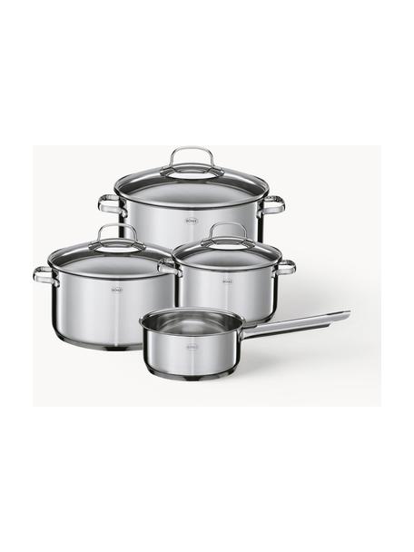 Batterie de cuisine induction inox Elegance, 4 élém., Argenté, Lot de différentes tailles