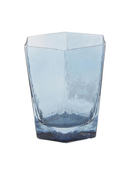 Bicchiere acqua blu Amory 4 pz, Vetro, Blu, trasparente, Ø 10 x Alt. 11 cm, 380 ml