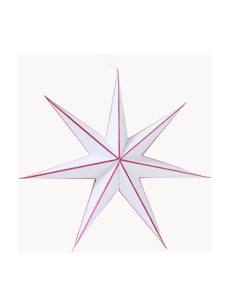 Estrella para colgar Favola, Papel, Blanco, rojo, Ø 40 x Al 40 cm