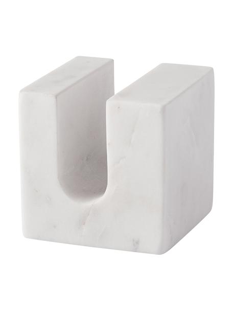 Marmor-Deko-Objekt Kai, Marmor, Weiss, marmoriert, B 9 x H 9 cm