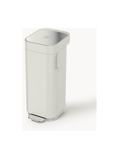 Abfalleimer Porta mit Airflow-Technologie, 40 L, Behälter: Kunststoff, Deckel: Edelstahl, gebürstet, Hellbeige, B 28 x T 40 cm, 40 L