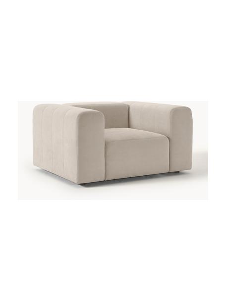 Fauteuil Lena, Tissu beige clair, larg. 134 x prof. 106 cm