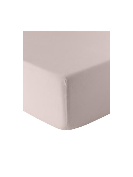 Flanelové napínací prostěradlo Biba, Taupe, Š 90 cm, D 200 cm, V 25 cm