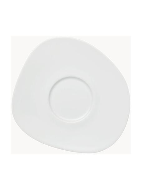 Sous-tasse en porcelaine Organic, Porcelaine résistante, Blanc, long. 18 x larg. 16 cm