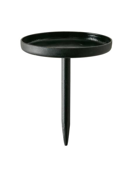 Kandelaarset om in te steken Thedos, 4-delig, Gecoat metaal, Zwart, Alle Ø 8 x H 10 cm