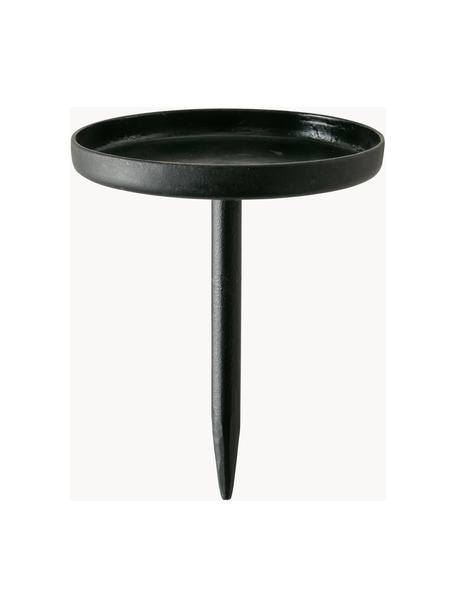 Kerzenhalter zum Stecken Thedos, 4er-Set, Metall, beschichtet, Schwarz, Je Ø 8 x H 10 cm