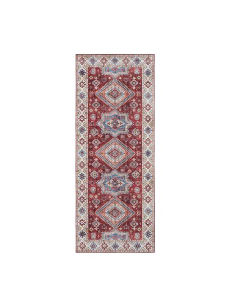 Tapis d'entrée Gratia, 100 % polyester, Tons rouges, multicolore, larg. 80 x long. 200 cm