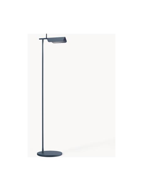 Kleine LED-Leselampe Tab, dimmbar, Lampenschirm: Kunststoff, Graublau, H 110 cm