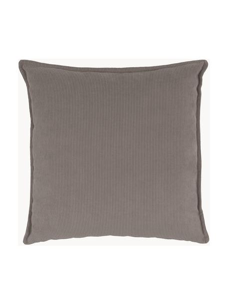 Cojín de pana sofá Lennon, Tapizado: pana (92% poliéster, 8% p, Pana gris pardo, An 60 x L 60 cm