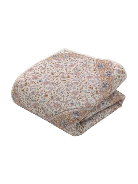 Colcha acolchada Lilou, Funda: 100% algodón, Rosa palo, blanco crema, An 180 x L 250 cm (para camas de 140 x 200 cm)