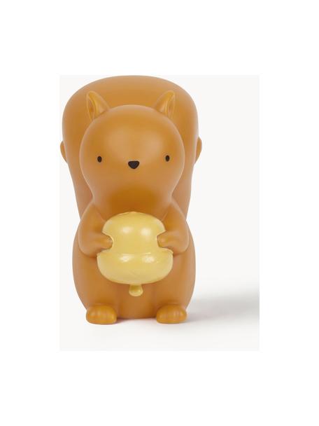 Kinderzimmerlampe Squirrel mit Timer-Funktion, Kunststoff, Hellbraun, Senfgelb, B 13 x H 13 cm