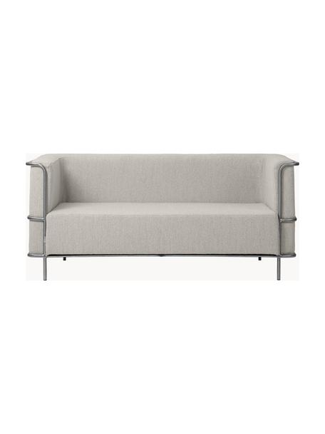 Bouclé-Sofa Modernist (2-Sitzer), Bezug: Bouclé (34 % Viskose, 33 , Gestell: Stahl, beschichtet, Bouclé Greige, B 164 x T 77 cm