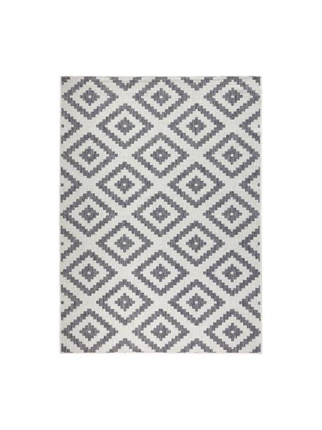 Obojstranný koberec do interiéru/exteriéru Malta, sivá/krémová, Sivá, krémová, Š 200 x D 290 cm (veľkosť L)