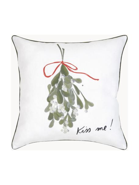 Dizajnový poťah na vankúš od Kery Till Kiss Me, 100 % bavlna, Biela, Š 40 x V 40 cm