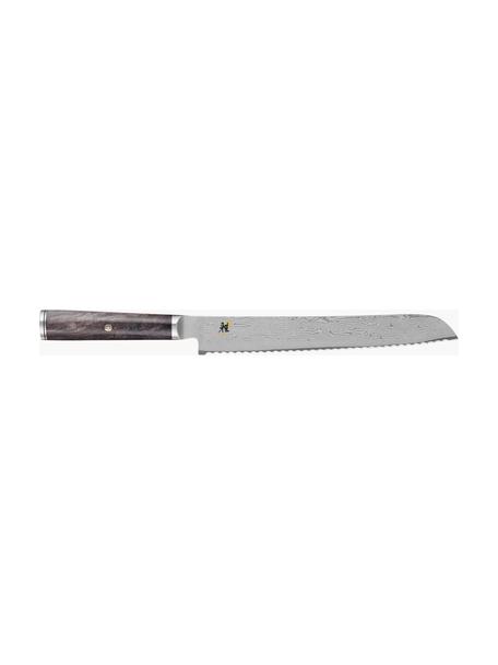 Coltello per pane Miyabi, Maniglia: legno d'acero nero, Argentato, greige, Lunghezza 37 cm