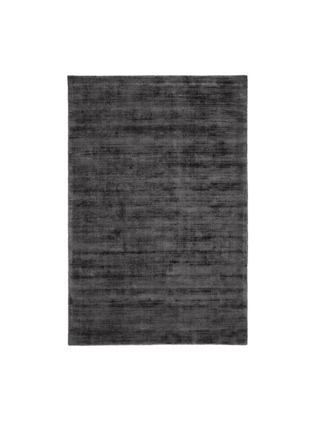 Alfombra artesanal de viscosa Jane, Parte superior: 100% viscosa, Reverso: 100% algodón El material , Gris antracita, An 120 x L 180 cm (Tamaño S)