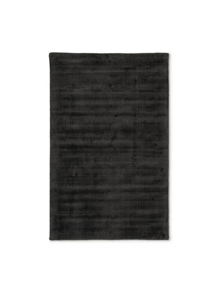 Tapis en viscose tissé main Jane, Anthracite, larg. 120 x long. 180 cm (taille S)