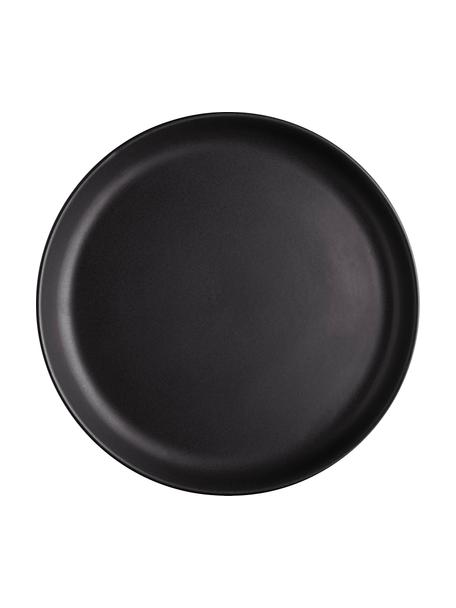 Assiette à dessert grès cérame noir Nordic Kitchen, 4 pièces, Grès cérame, Noir, mat, Ø 21 cm